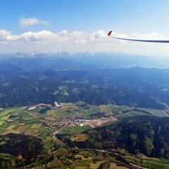 Flugwegposition um 08:37:21: Aufgenommen in der Nähe von Gemeinde St. Georgen ob Judenburg, Österreich in 2637 Meter